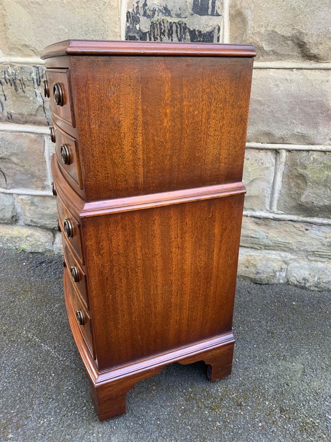 Antique Small Mahogany Bedside Chest Draws