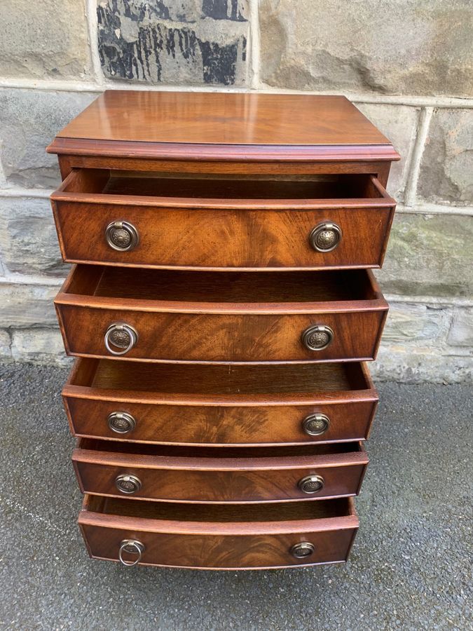 Antique Small Mahogany Bedside Chest Draws