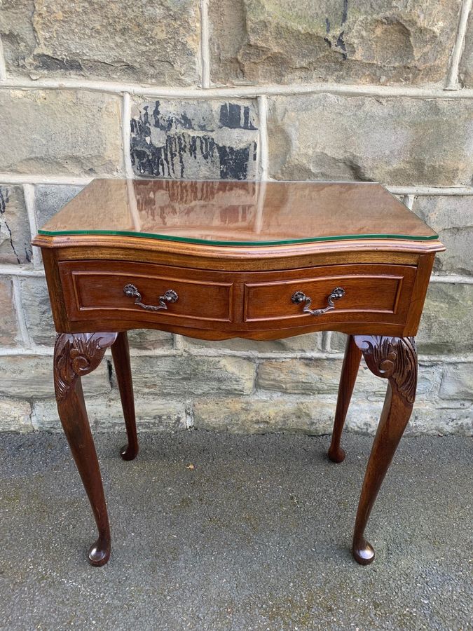 Antique Mahogany Single Draw Console Hall Table