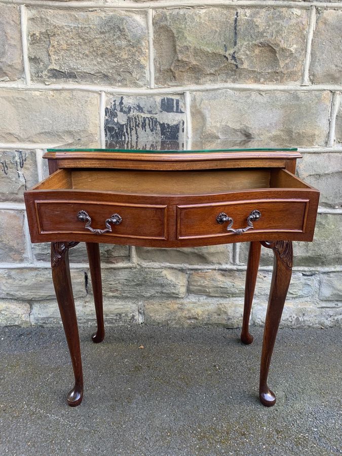Antique Antique Mahogany Single Draw Console Hall Table