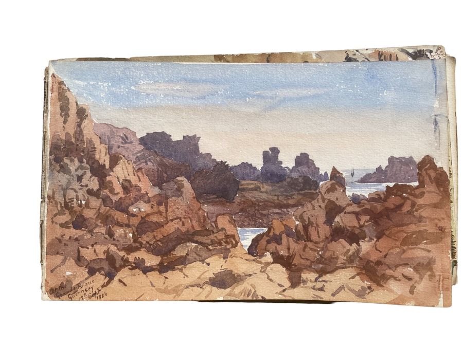 Antique Collection of antique watercolours of Guernsey