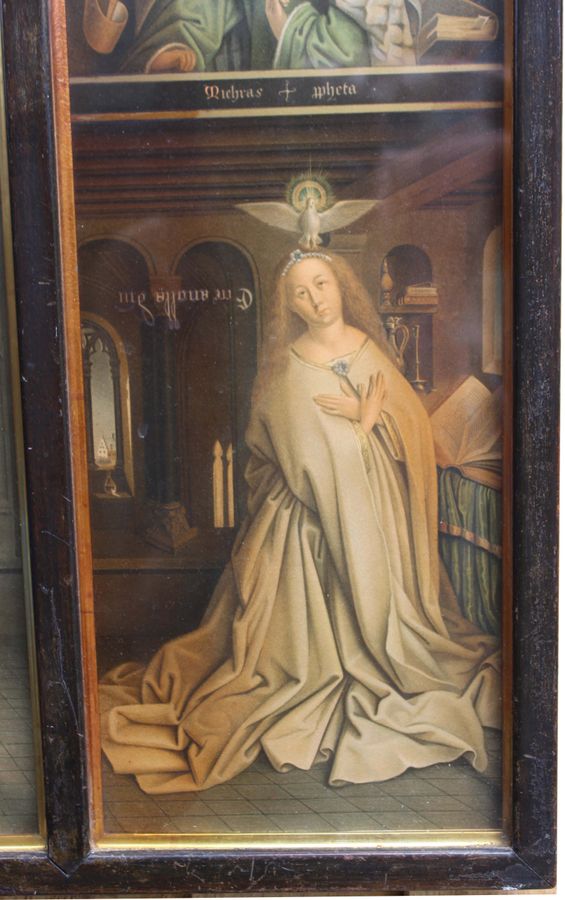 Antique A Rare Arundel Society Chromolithograph after Van Eyck