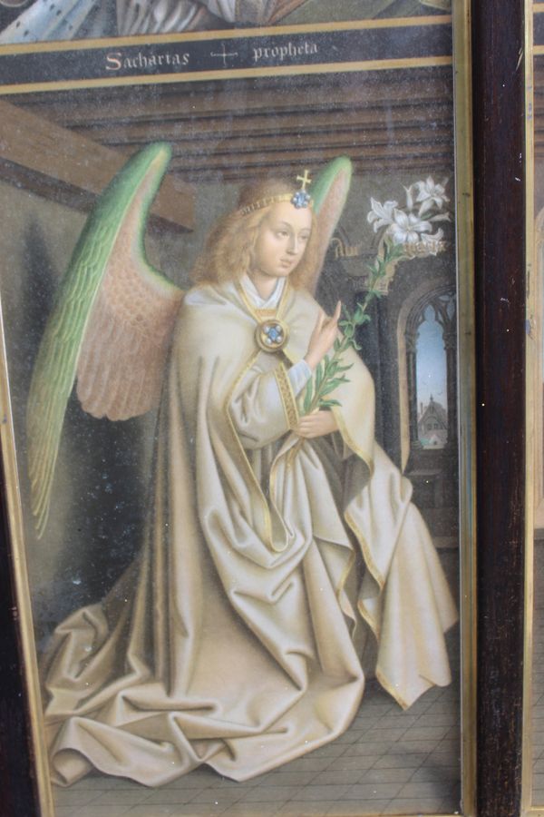 Antique A Rare Arundel Society Chromolithograph after Van Eyck
