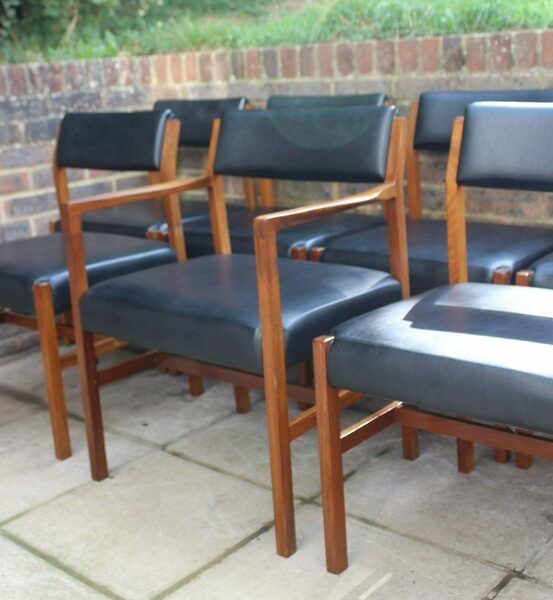 Antique Military Alfred Cox Lounge Office Chairs Mid Century Plan Ercol Danish Dining Set Of 3