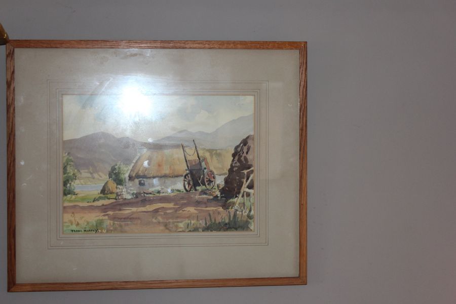 Antique Pair Of Vintage Irish Donegal Watercolours By The Renowned Artist Frank Murphy.