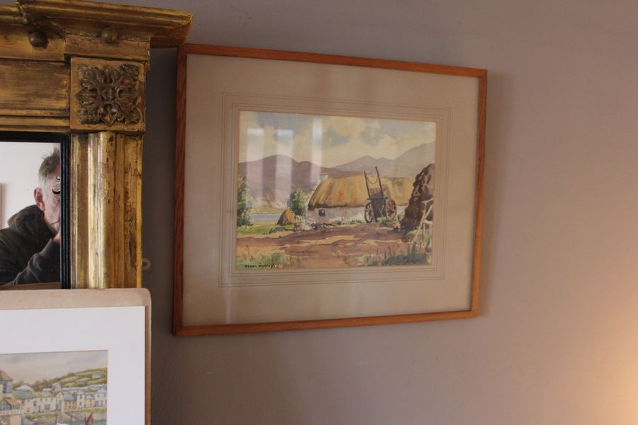 Antique Pair Of Vintage Irish Donegal Watercolours By The Renowned Artist Frank Murphy.