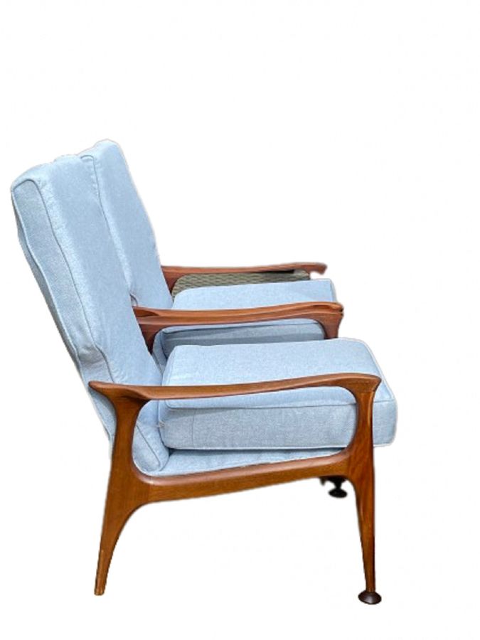 Antique Mid Century Danish Teak Lounge Chairs By Fred Lowen