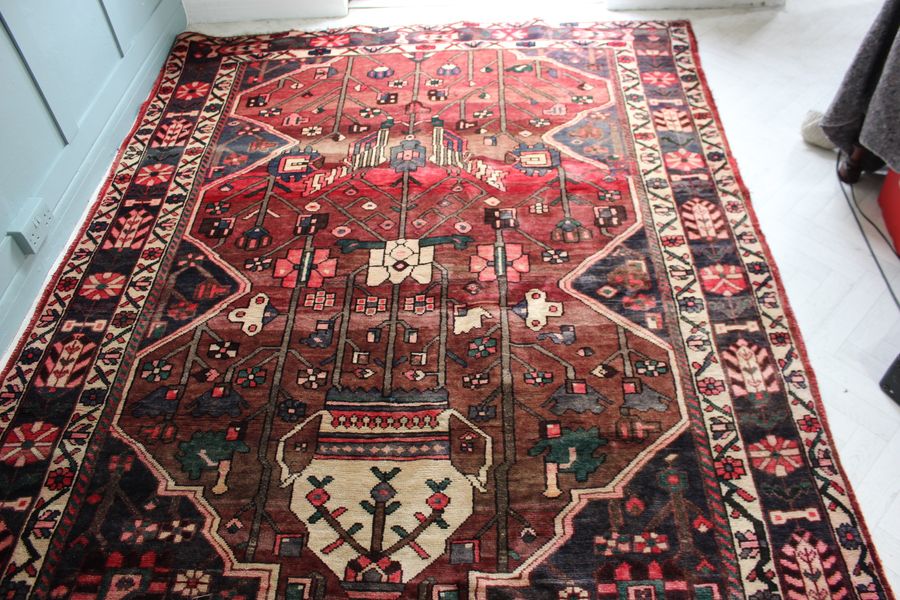 Vintage Persian rug with central  medallion