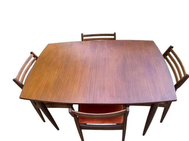 Antique Vintage Teak Extending Dining Table & Five G Plan Chairs