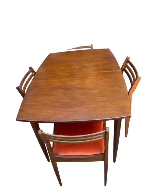 Antique Vintage Teak Extending Dining Table & Five G Plan Chairs