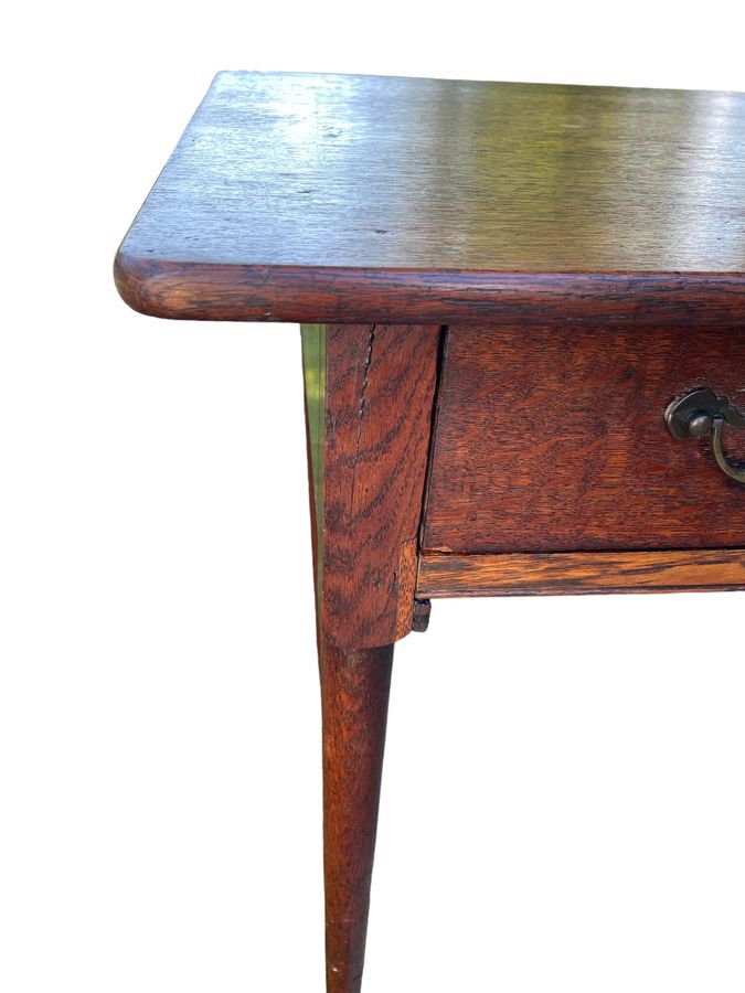 Antique 18th century English  oak table on pad feet