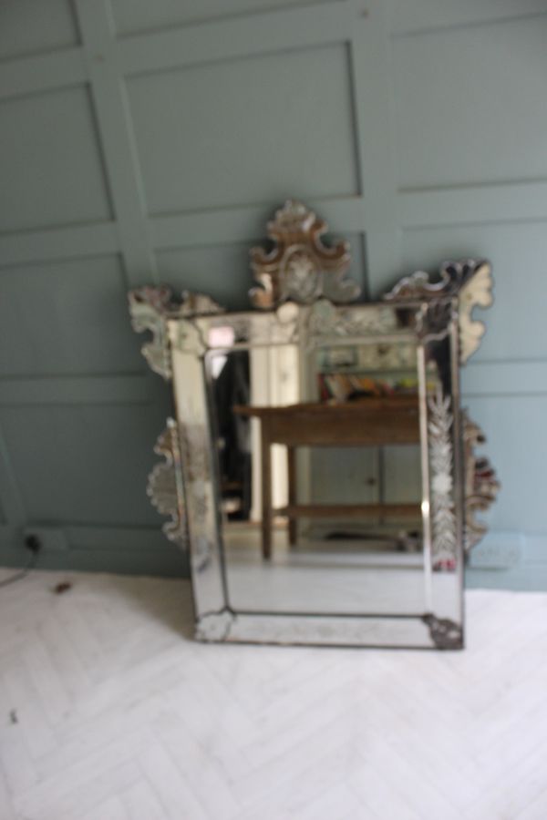 Antique Large  early 20th century Venetian mirror