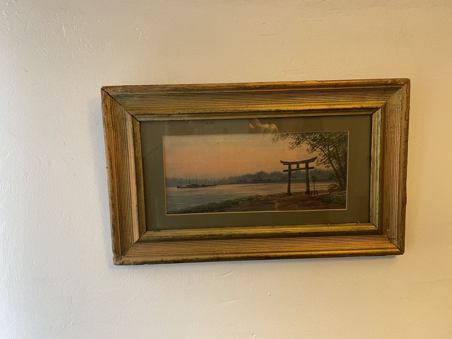 Antique Pair of early 20th century Japanese watercolours
