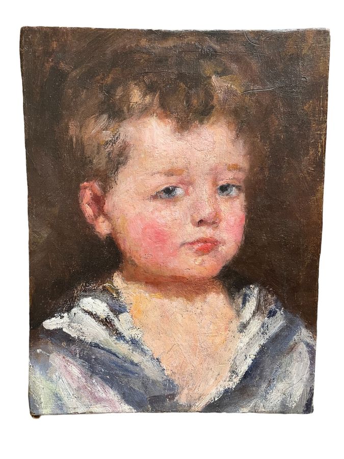 Antique Robert Henri Cozad oil on canvas Sailor Boy Mick