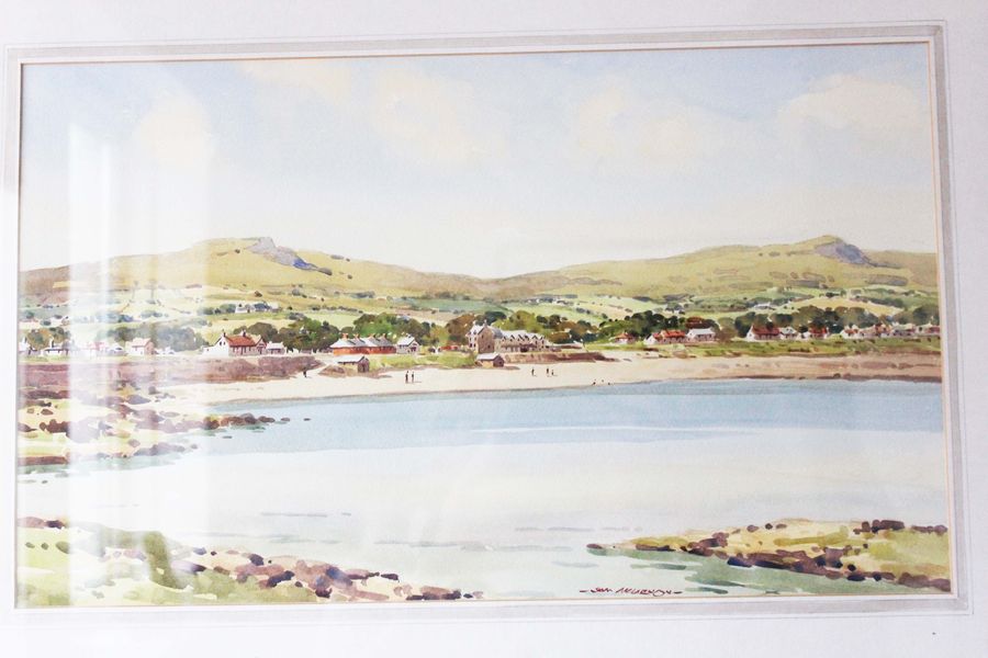Antique Northern Ireland  Watercolour Of Ballycastle Beach