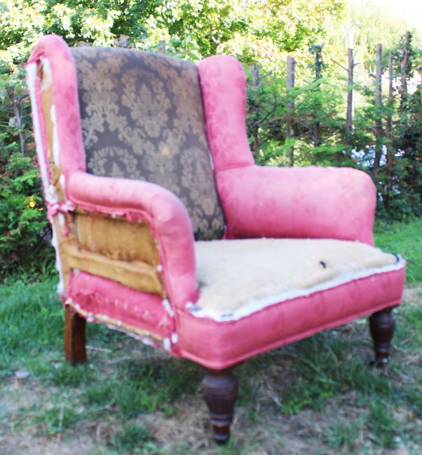 Antique Edwardian period arm chair for reupholstery