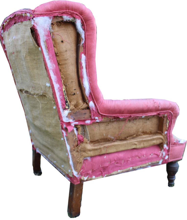 Antique Edwardian period arm chair for reupholstery
