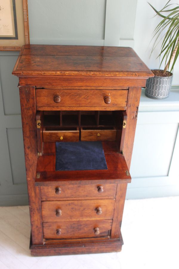 Antique Early 19th century Secretaire Wellington chest