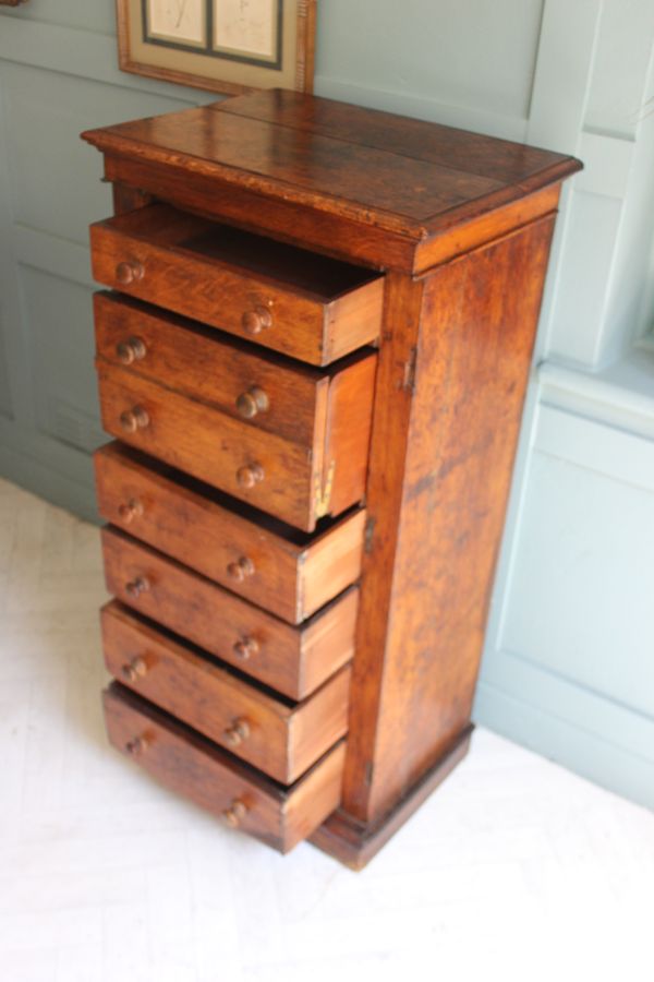 Antique Early 19th century Secretaire Wellington chest