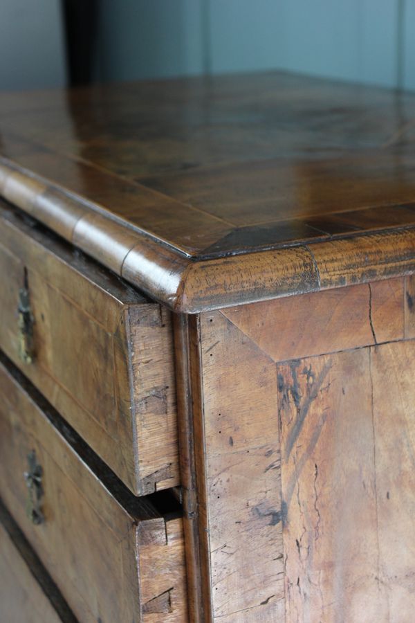 Antique Queen Ann Burr Walnut chest of Drawers