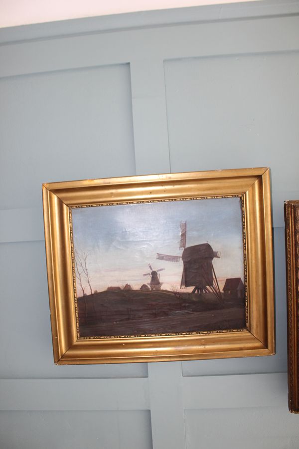 Antique Late 19th century Dutch landscape painting