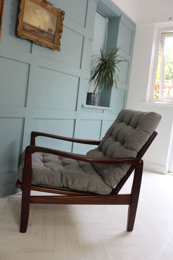 Antique British Midcentury Teak Lounge Chairs