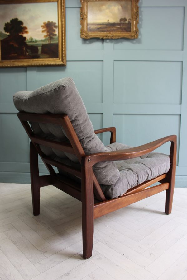 Antique British Midcentury Teak Lounge Chairs