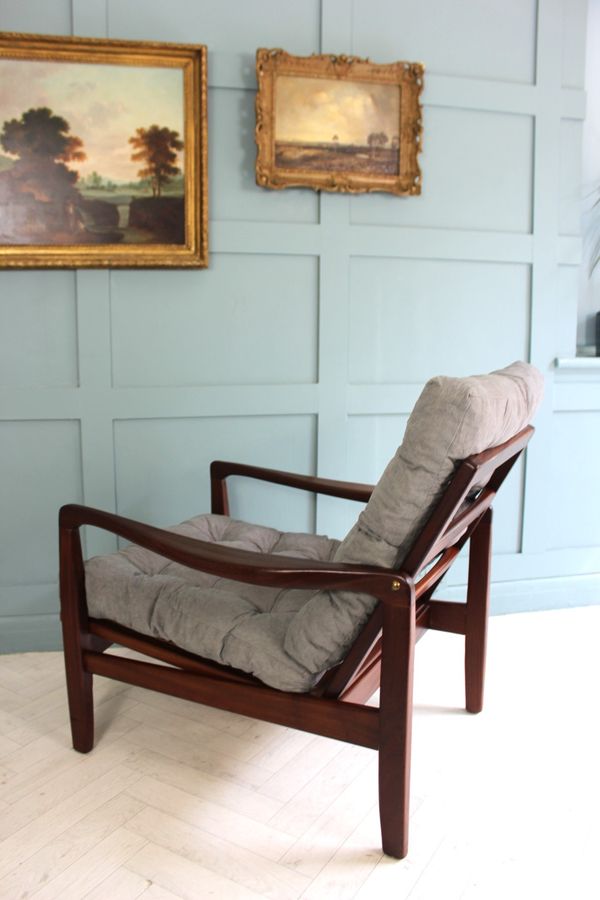 Antique British Midcentury Teak Lounge Chairs