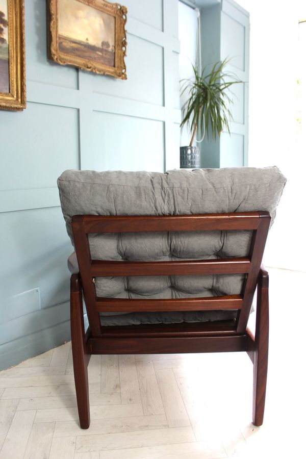 Antique British Midcentury Teak Lounge Chairs