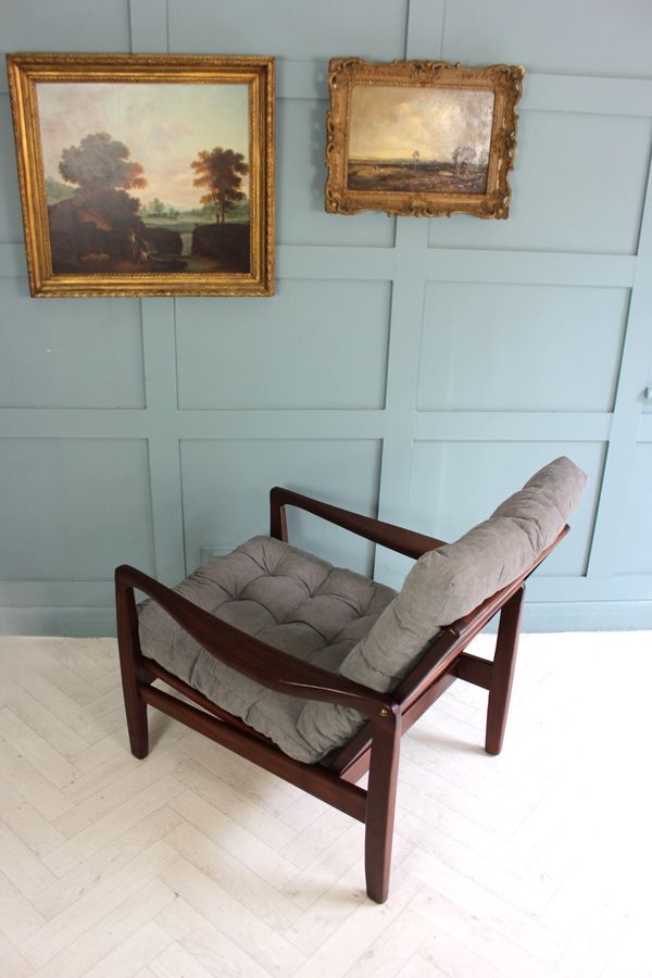 Antique British Midcentury Teak Lounge Chairs