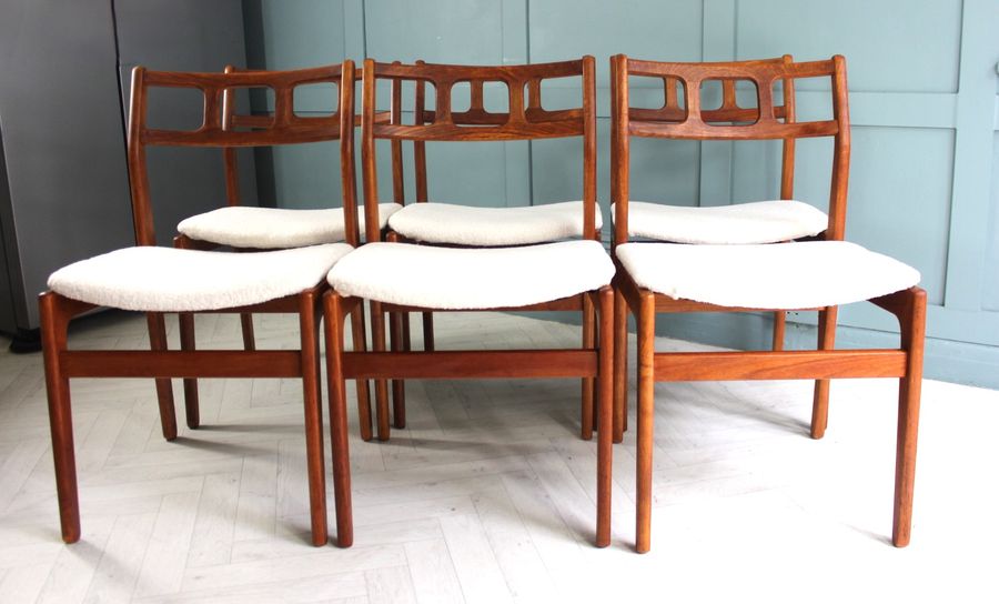 Set of six Danish D-scan Chairs