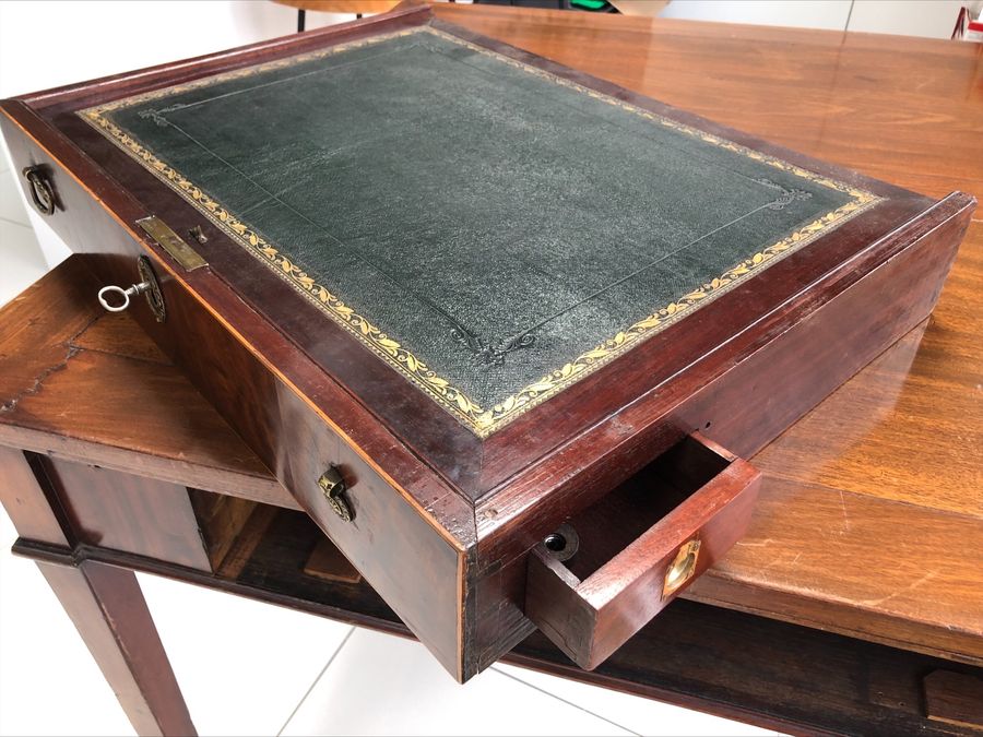 Antique Antique Georgian Draw Leaf Regency Table in Rich Mahogany