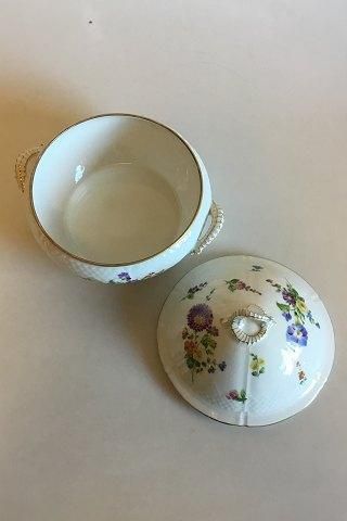 Antique Bing & Grondahl Saxon Flower, Handpainted Bowl with Lid