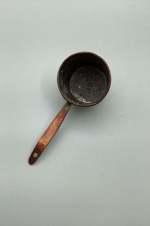 Antique Antique copper straw / container from the end of the 19th century
