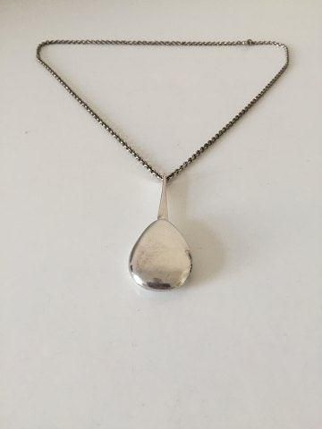 Antique Anton Michelsen Sterling Silver Pendant with chain