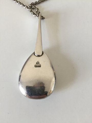 Antique Anton Michelsen Sterling Silver Pendant with chain