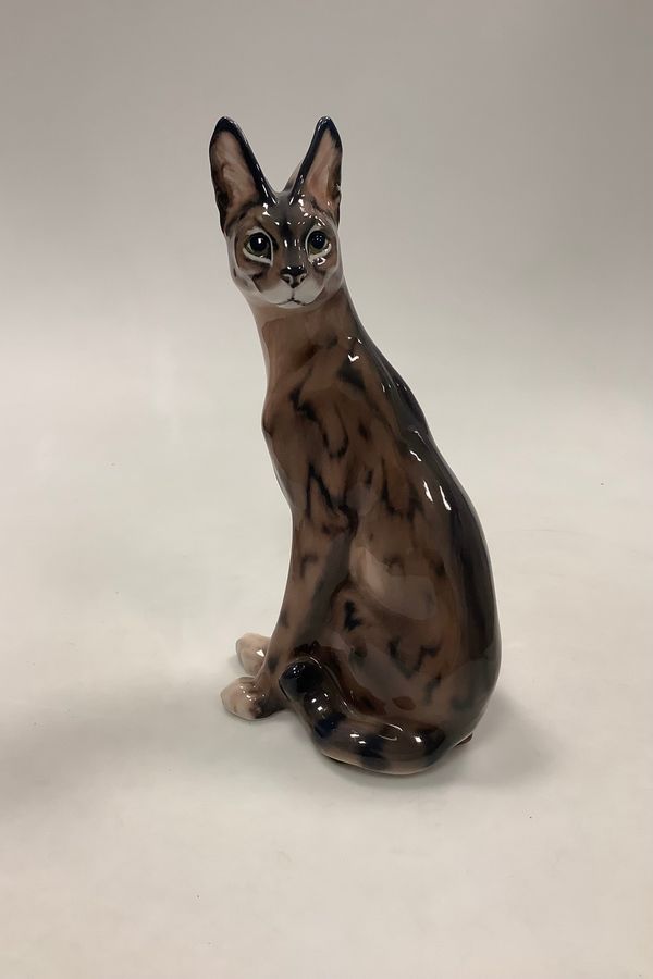 Dahl Jensen Figurine Serval / Wild Cat No 1014