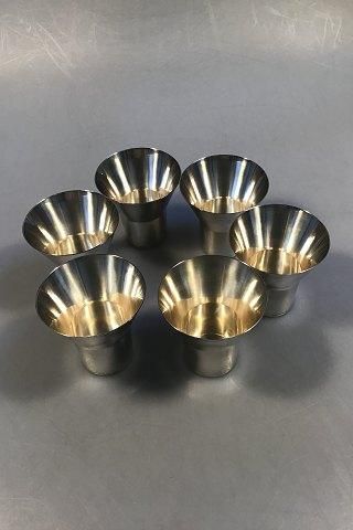 Antique Elon Arenhill Sweden, Sterling Silver Set of 6 Cups