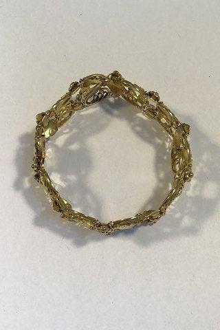 Antique Georg Jensen 18K Gold Diamondstudded Bracelet No 17(1930-45)