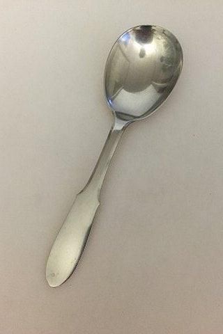 Antique Georg Jensen Stainless 'Mitra' Matte Compote Spoon.