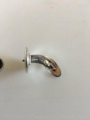 Antique Georg Jensen Sterling Silver Cufflinks No 200 with Gilded Middle Piece