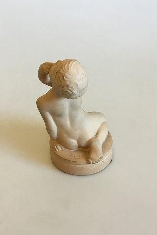 Antique P. Ipsens Enke Terracotta Figurine of sitting Boy No 862
