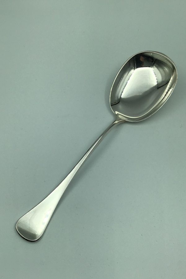 Antique Patricia W and S Sørensen Silver Serving Spoon large