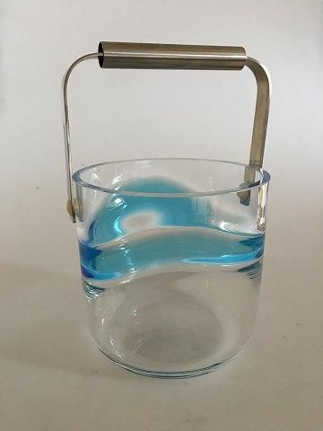"Blue Hours" Glass Ice Bucket from Holmegaard