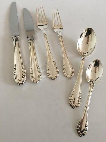 Antique Lily of the Valley Georg Jensen Sterling Silver Flatware Set for 12 People. 72 Pieces