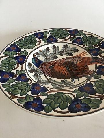 Antique Aluminia Earthenware Round Dish / Bowl No 581/300 with Bird Motif