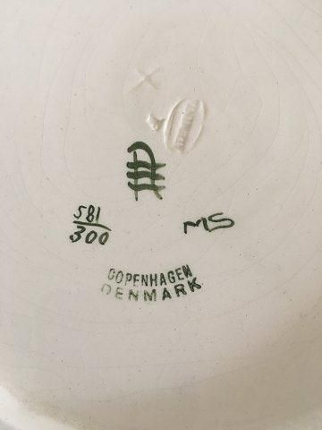 Antique Aluminia Earthenware Round Dish / Bowl No 581/300 with Bird Motif