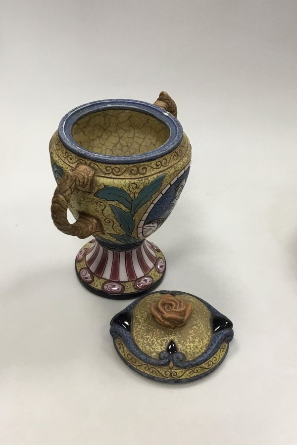Antique Amphora Czechoslovakia Amphora vase with lid