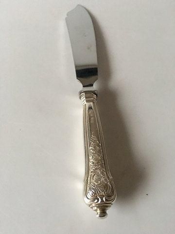 Antique Anton Michelsen Rosenborg Sterling Silver and Stainless Steel Layered Cake Knife
