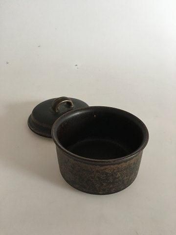 Antique Arabia Stoneware. Ruska Sugar Bowl with Lid